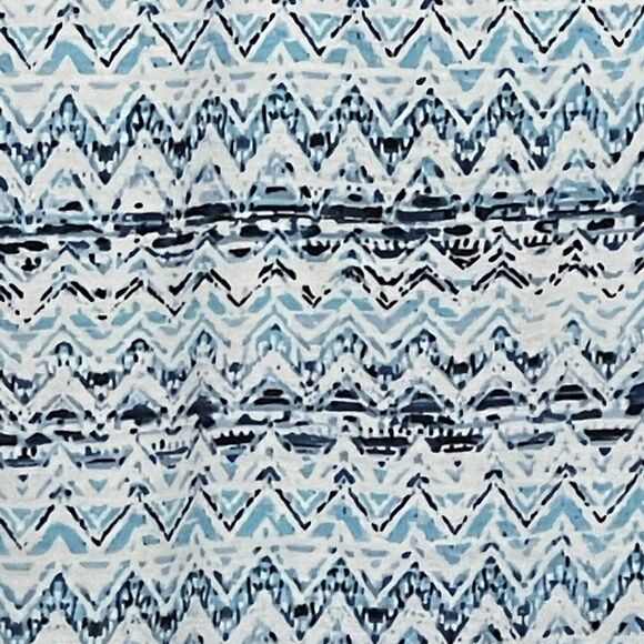 Esmara Blouson Maxi Dress with Overlay Women Size XL Ikat Print Sleeveless Blue - Picture 6 of 15